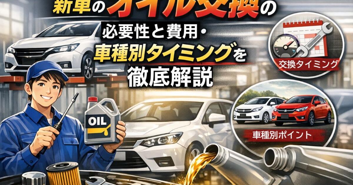 新車のオイル交換の必要性と費用・車種別タイミングを徹底解説 